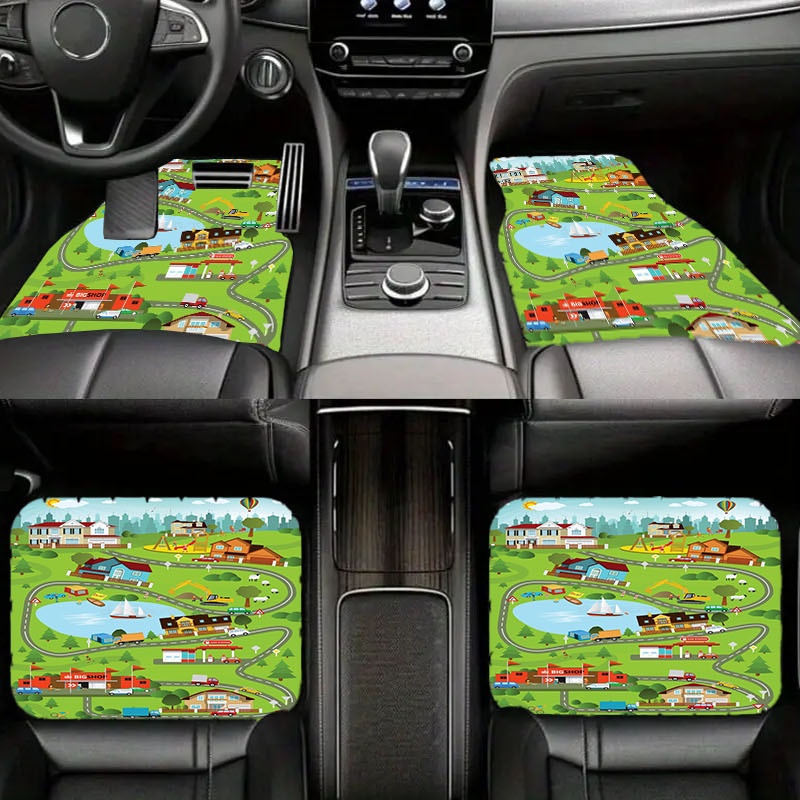 Luxury Lifestyle Cars - 4pcs Polyester Car Floor Mats |