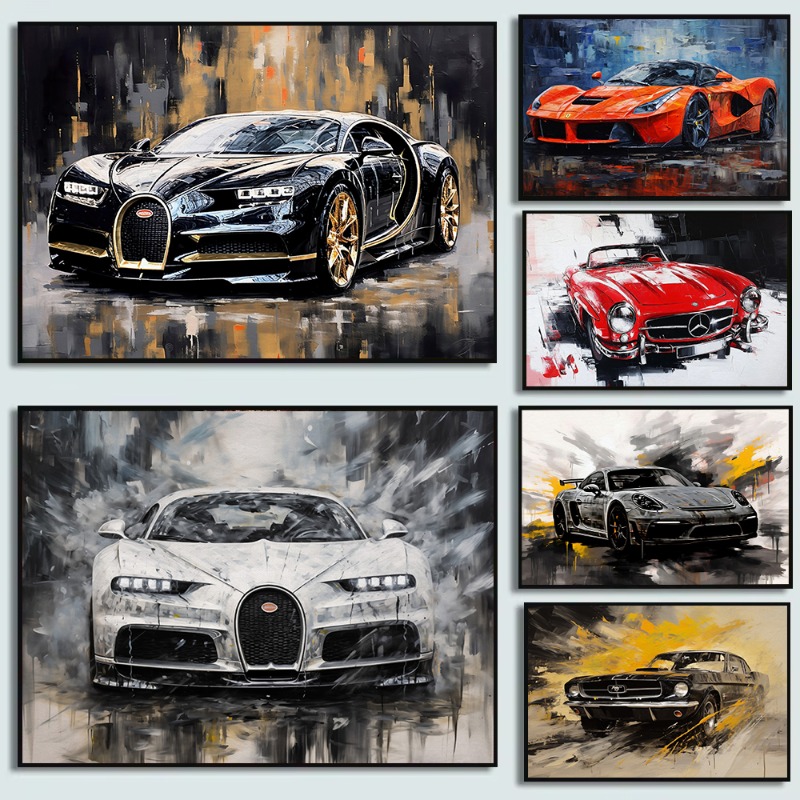 Vintage Oil Painting Style Car - Luxury Lifestyle Cars recension och pris